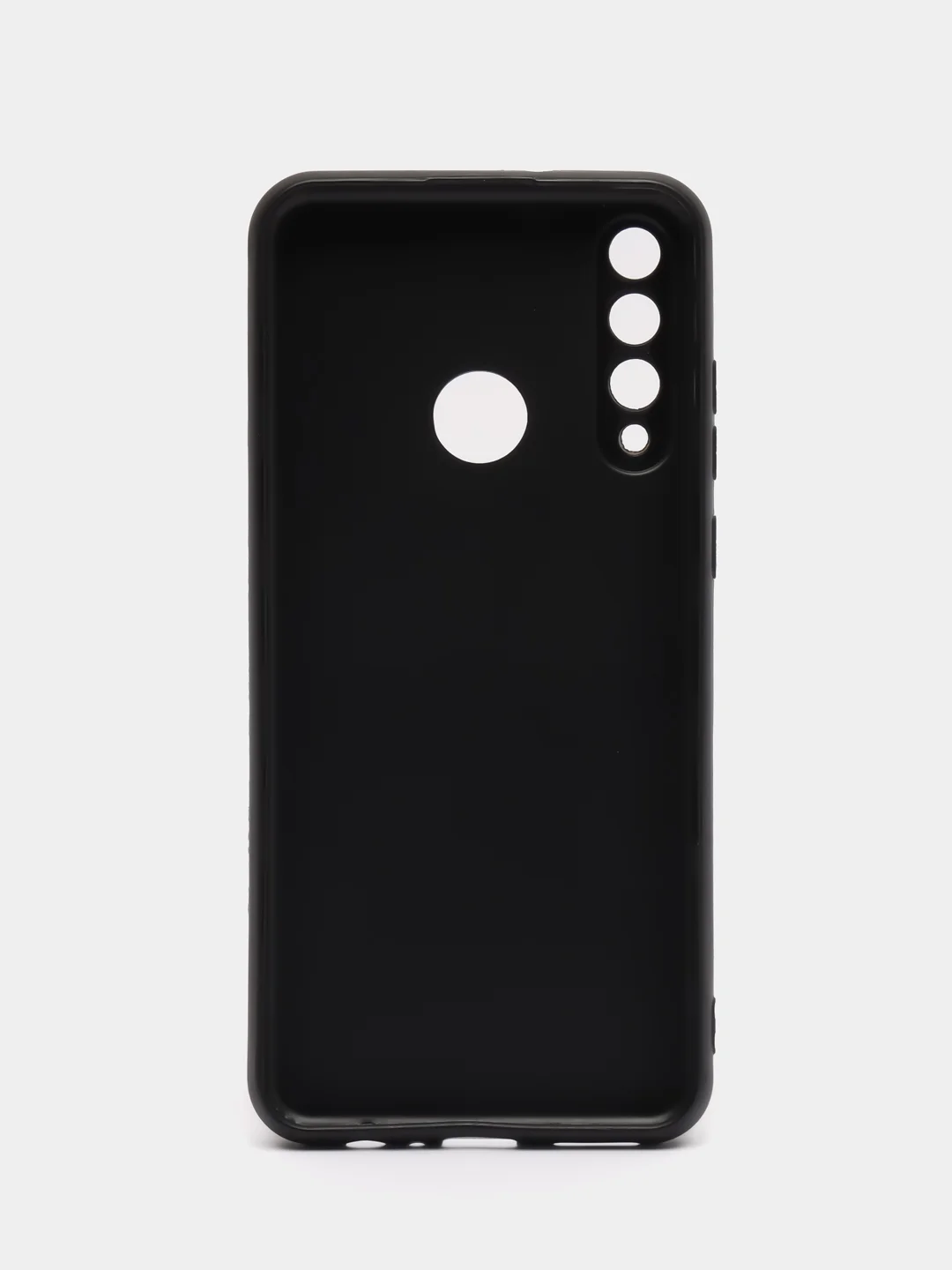 Черный чехол Huawei Y6P (Хуавей У6П), силиконовый, цветной, матовый, с подкладом из микрофибры