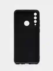 Черный чехол Huawei Y6P (Хуавей У6П), силиконовый, цветной, матовый, с подкладом из микрофибры