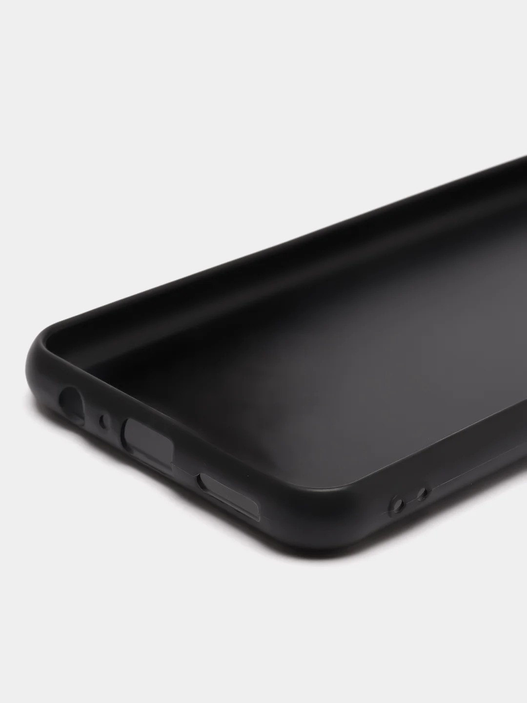 Черный чехол Huawei Y6P (Хуавей У6П), силиконовый, цветной, матовый, с подкладом из микрофибры