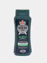 Зеленый шампунь для волос мужской Gentlemen Club, для ослабленных,жирных и нормальных волос,400 мл