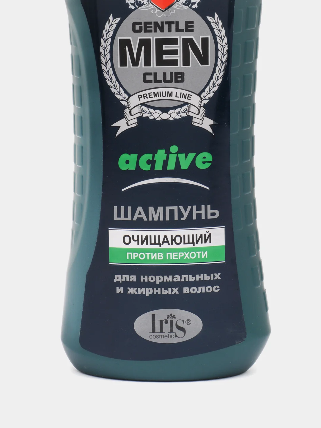Зеленый шампунь для волос мужской Gentlemen Club, для ослабленных,жирных и нормальных волос,400 мл