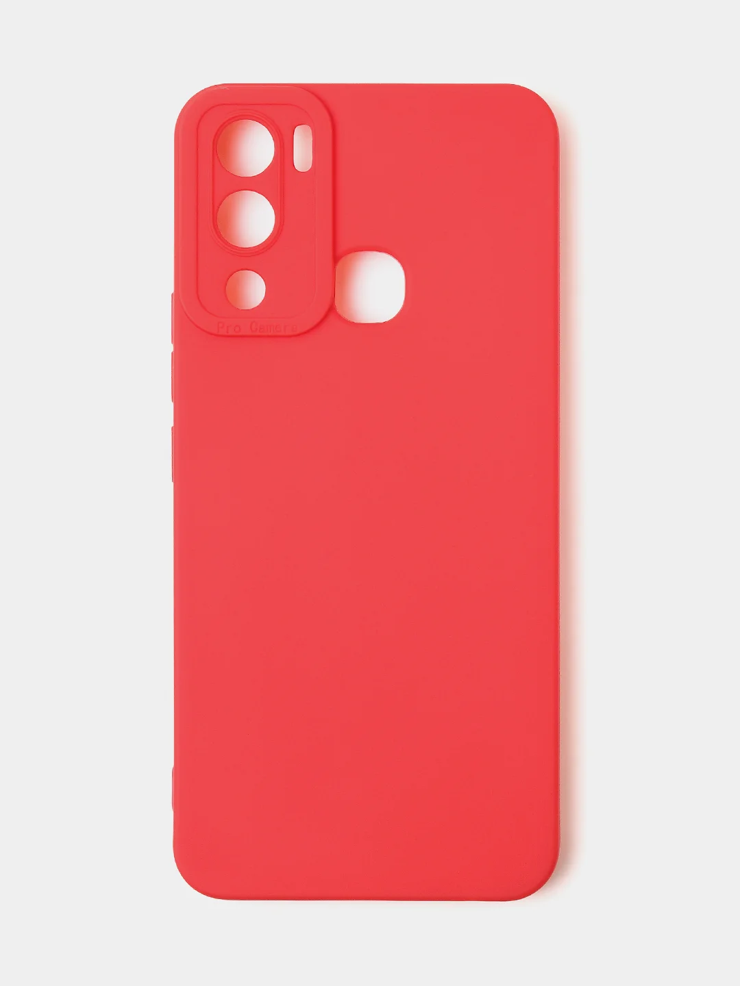 Красный чехол для Infinix Hot 12i матовый, с дополнительной защитой камеры