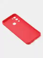 Красный чехол для Infinix Hot 12i матовый, с дополнительной защитой камеры