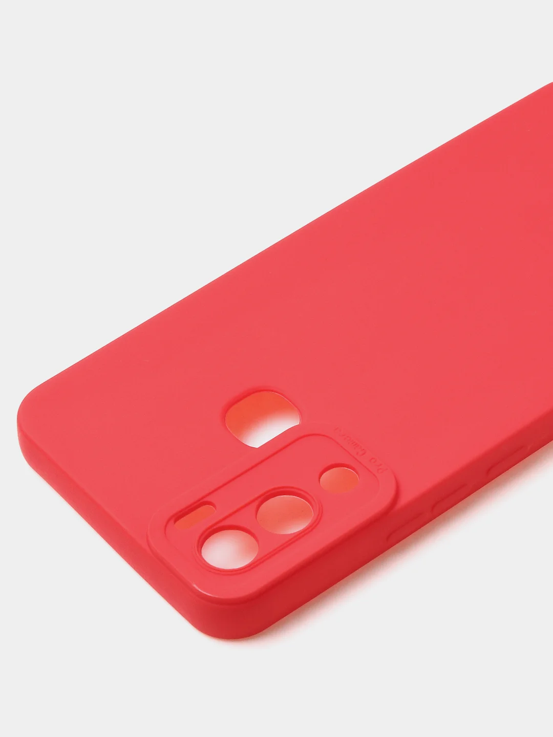 Красный чехол для Infinix Hot 12i матовый, с дополнительной защитой камеры