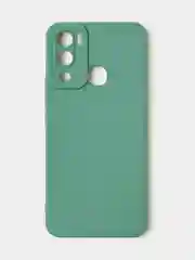Зеленый чехол для Infinix Hot 12i матовый, с дополнительной защитой камеры