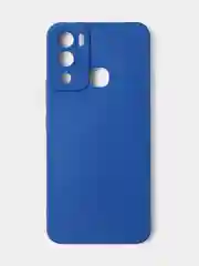 Синий чехол для Infinix Hot 12i матовый, с дополнительной защитой камеры