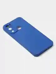Синий чехол для Infinix Hot 12i матовый, с дополнительной защитой камеры