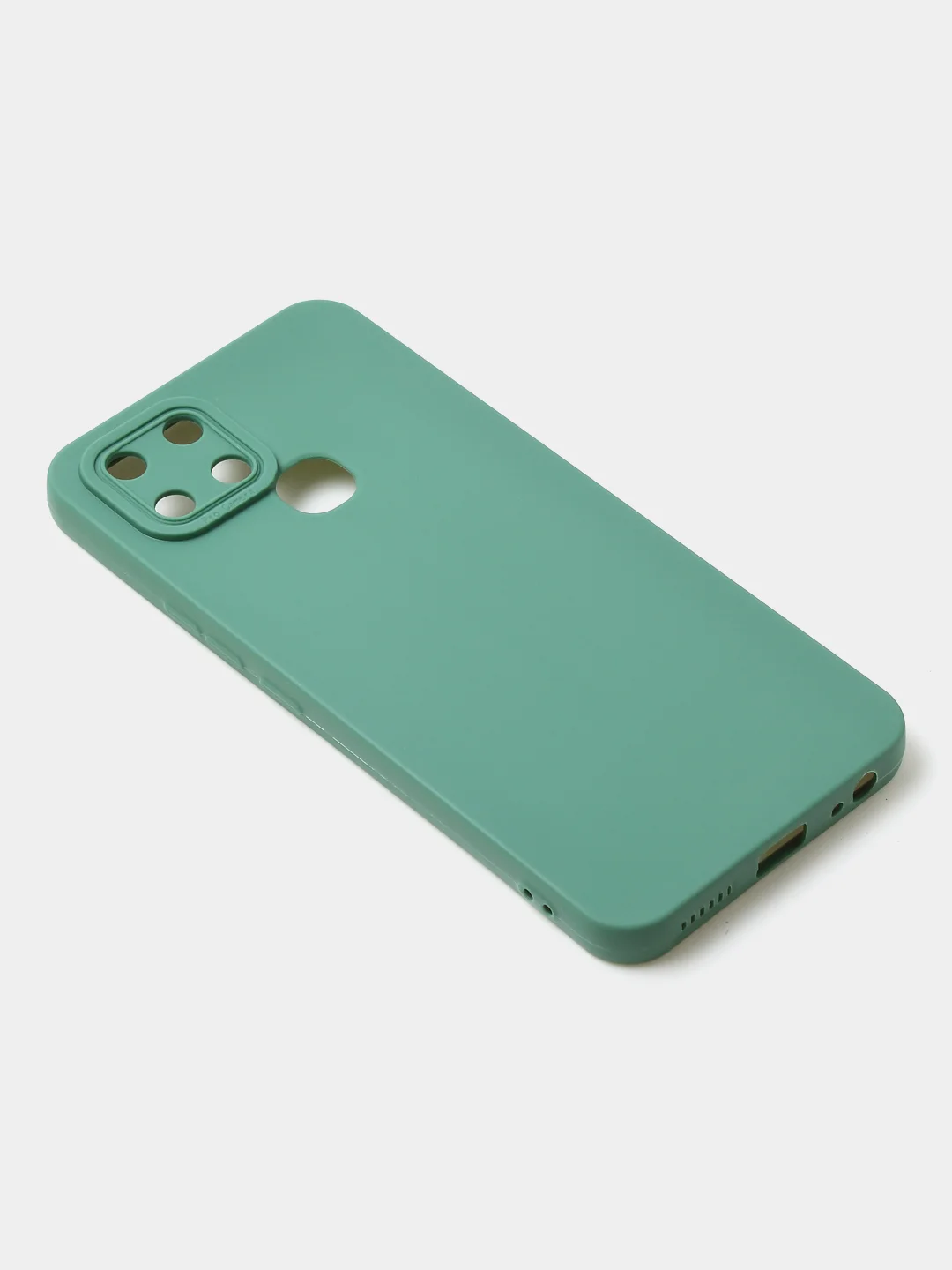 Зеленый чехол для Infinix Smart 6, матовый, с дополнительной защитой камеры