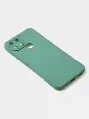 Зеленый чехол для Infinix Smart 6, матовый, с дополнительной защитой камеры