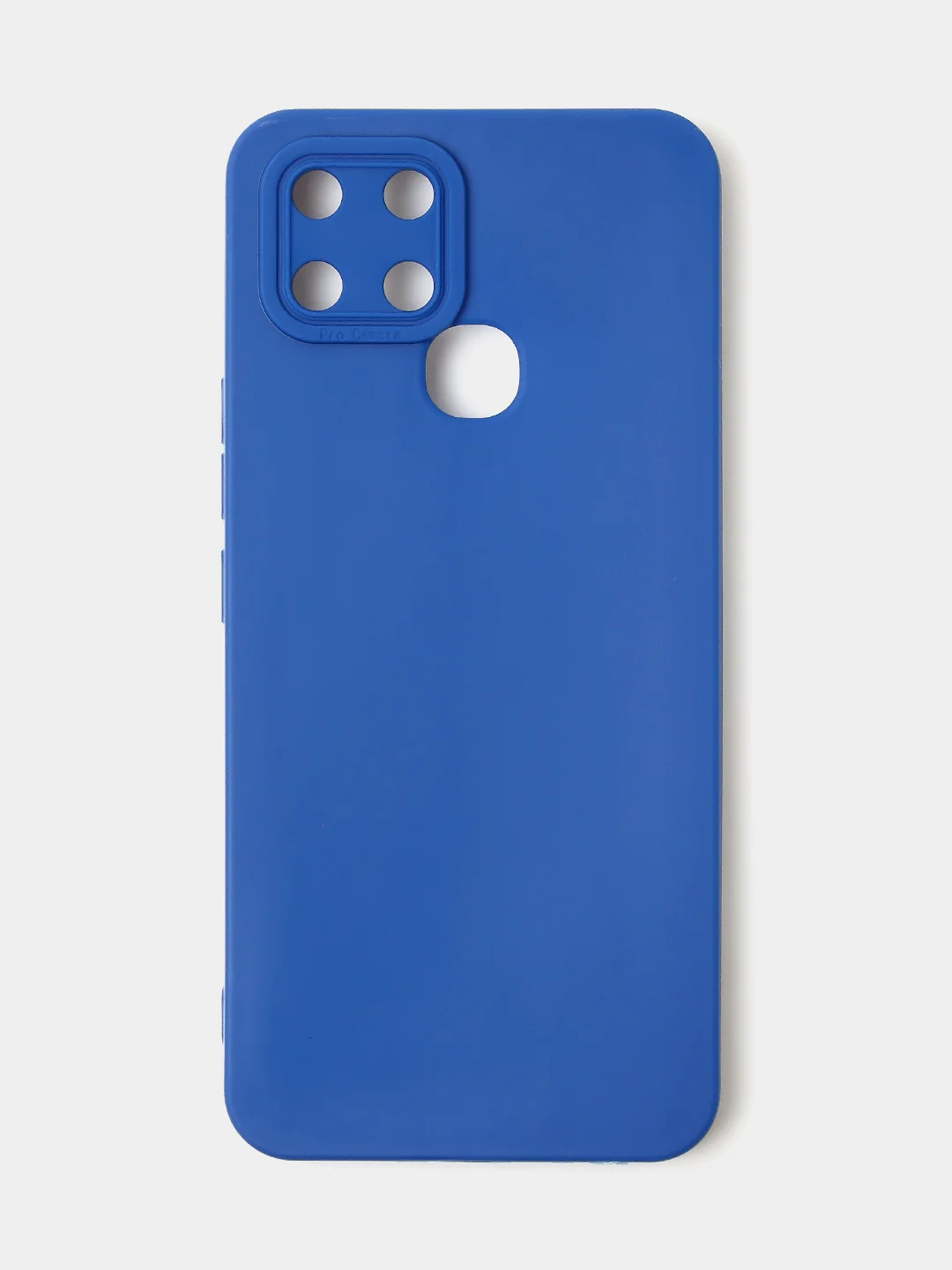 Синий чехол для Infinix Smart 6, матовый, с дополнительной защитой камеры
