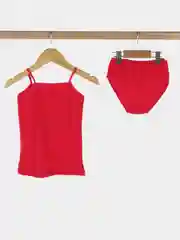 Красный комплект нижнего белья для девочек DANNI Basic, трусы+майка, от 1 года до 12 лет
