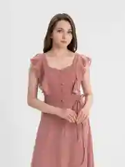Пастельно-коралловый платье женское, повседневное