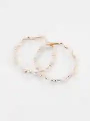 Серьги женские кольца, круглые, с жемчугом