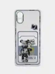 Ледяной чехол Samsung Galaxy A03 Core, прозрачный, с карманом для карты, с рисунком