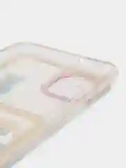 Желтый чехол Samsung Galaxy A03 (Самсунг Галакси А03) прозрачный с карманом для карты, с рисунком