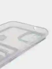 Темно-синий чехол Samsung Galaxy A03 (Самсунг Галакси А03) прозрачный с карманом для карты, с рисунком