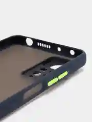 Темно-синий чехол Xiaomi Redmi Note 11 Pro / Redmi Note 12 пластиковый матовый цветными кнопками