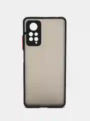 Черный чехол Xiaomi Redmi Note 11 Pro / Redmi Note 12 пластиковый матовый цветными кнопками