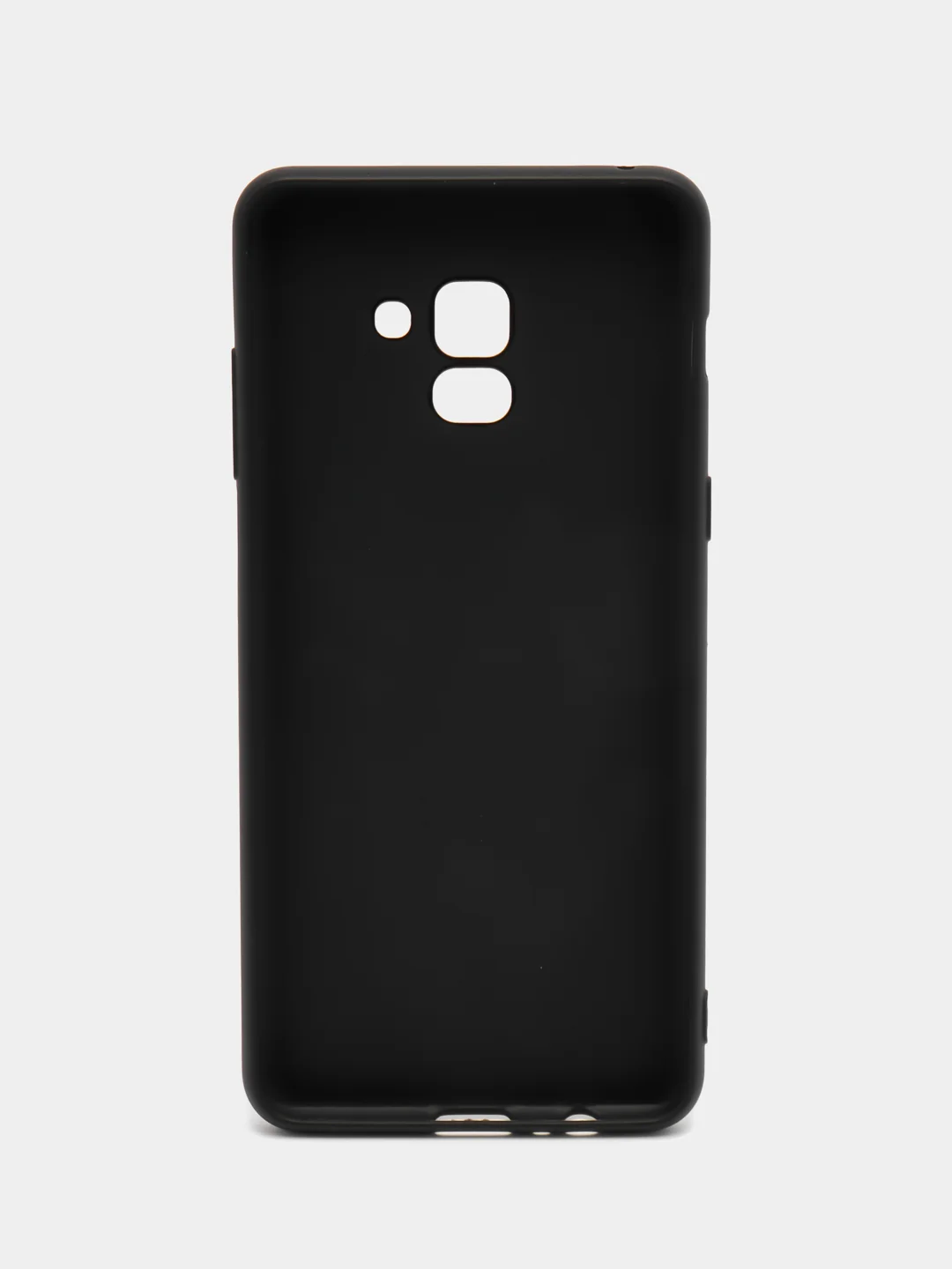 Хром чехол Samsung Galaxy A8+, A8 Plus, Самсунг Галакси А8, А8 Плюс, черный, силиконовый