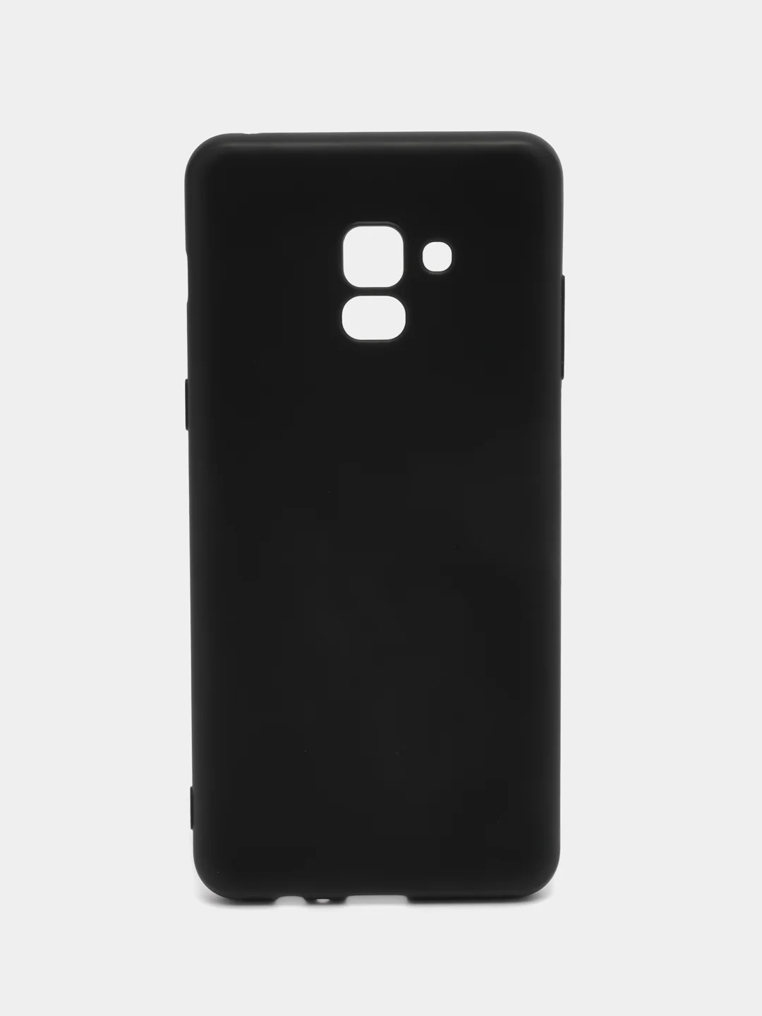 Хром чехол Samsung Galaxy A8+, A8 Plus, Самсунг Галакси А8, А8 Плюс, черный, силиконовый