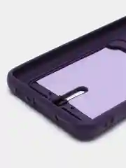 Пурпурный чехол Samsung Galaxy A13 (Самсунг Галакси А13 4G), силиконовый, с карманом для карты