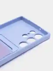 Лавандовый чехол для Samsung Galaxy S23 Ultra, Самсунг С23 ультра силиконовый, с карманом для карты