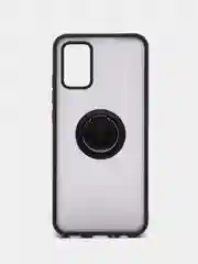 Черный чехол Samsung Galaxy A02s, пластиковый, матовый, с кольцом и цветными кнопками