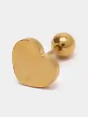Золотой лабрет-серьга сердце