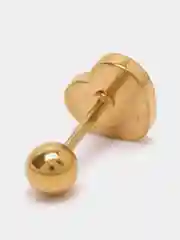 Золотой лабрет-серьга сердце
