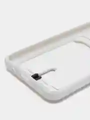 Белый чехол Samsung Galaxy, Самсунг Галакси A50 / A50s / A30s, силиконовый, с карманом для карты