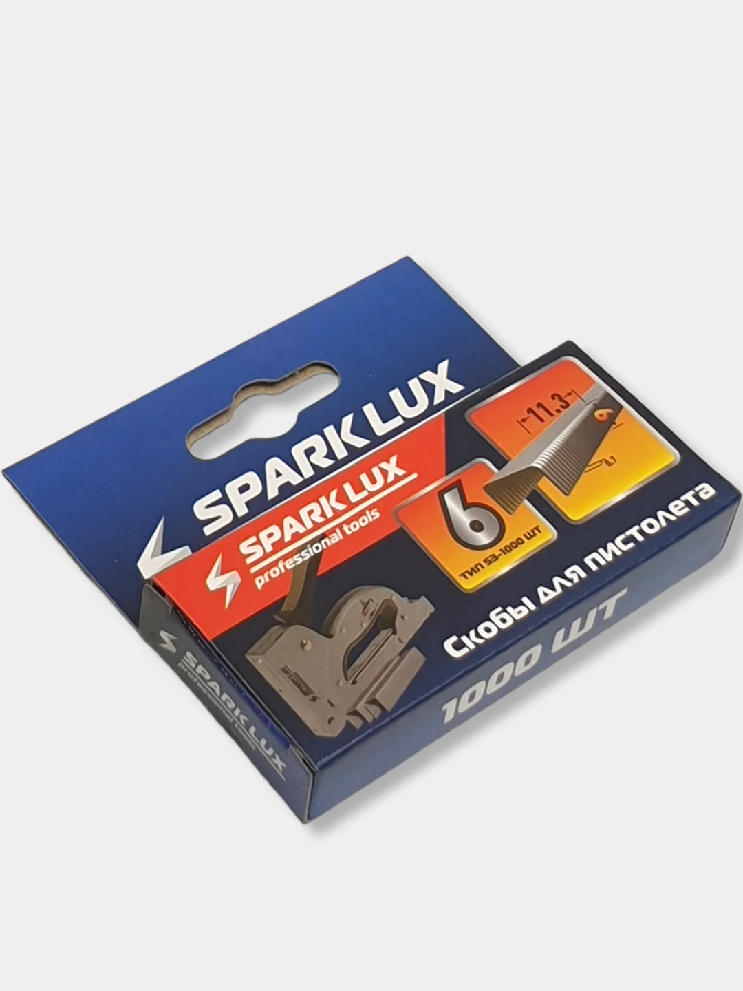 Скобы для строительного степлера SparkLux, пистолета, закаленные, тип 53, 1000 шт, 5 размеров