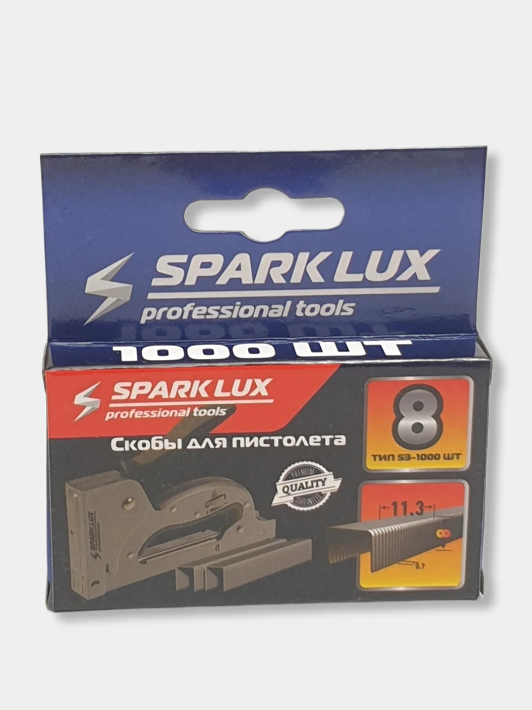 Скобы для строительного степлера SparkLux, пистолета, закаленные, тип 53, 1000 шт, 5 размеров