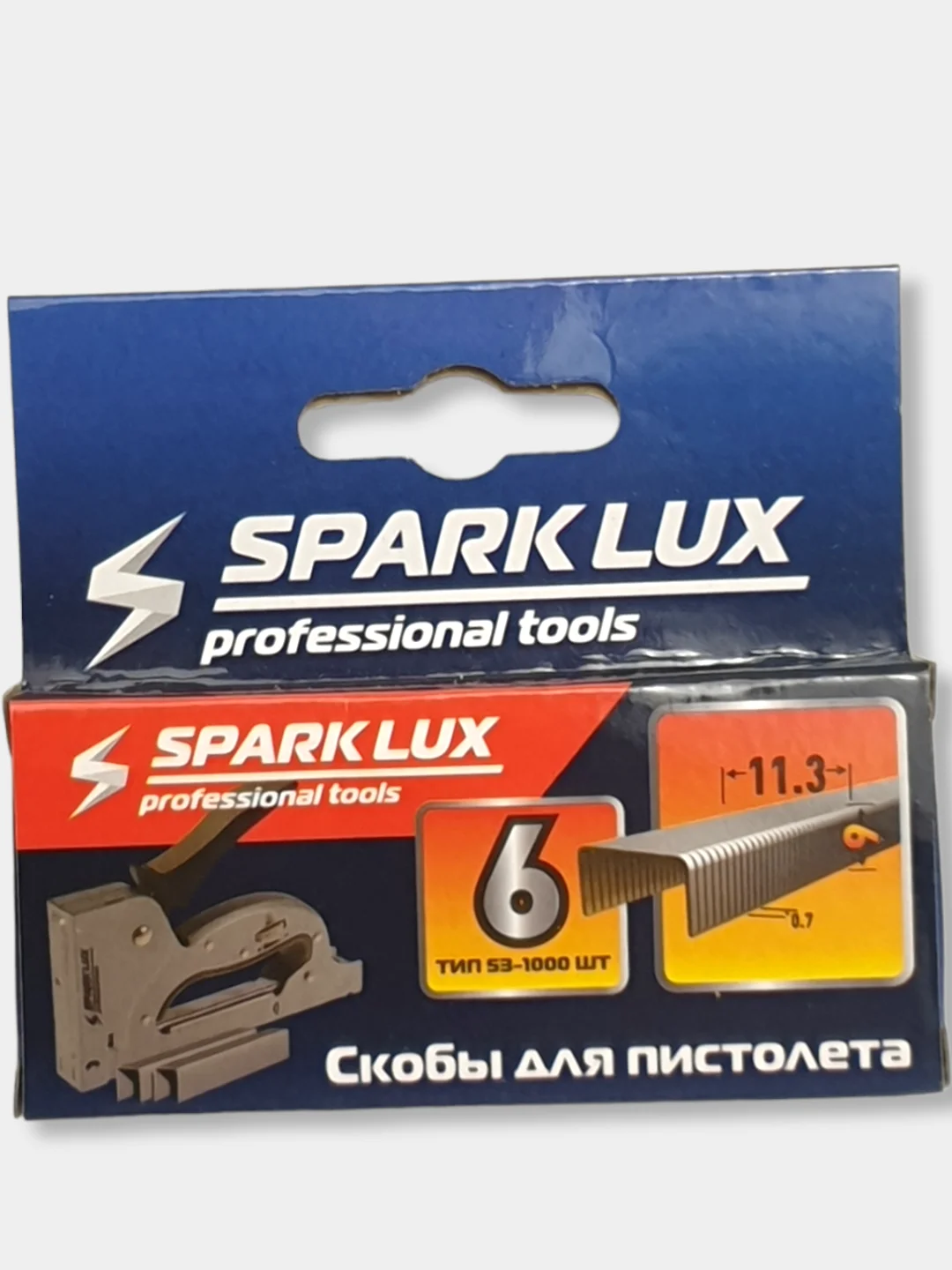 Скобы для строительного степлера SparkLux, пистолета, закаленные, тип 53, 1000 шт, 5 размеров