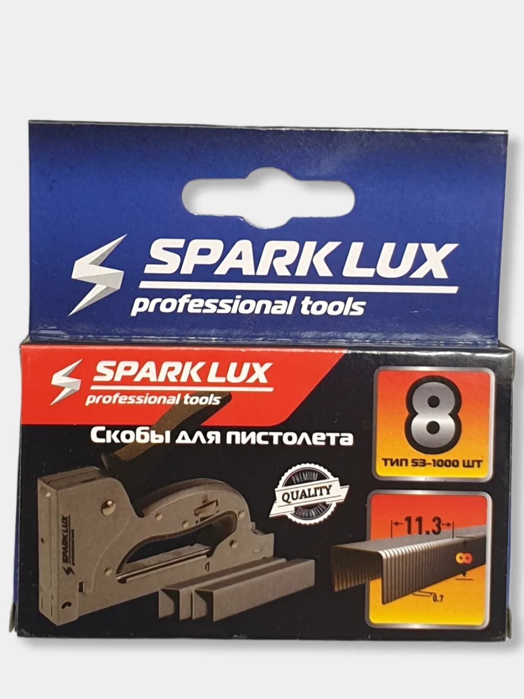 Скобы для строительного степлера SparkLux, пистолета, закаленные, тип 53, 1000 шт, 5 размеров