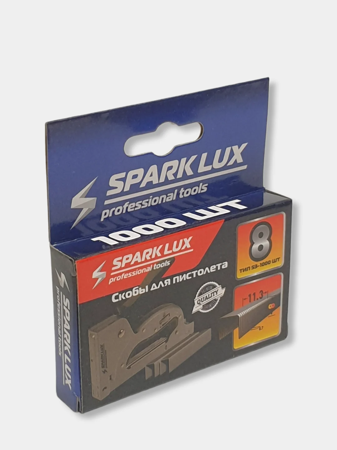 Скобы для строительного степлера SparkLux, пистолета, закаленные, тип 53, 1000 шт, 5 размеров