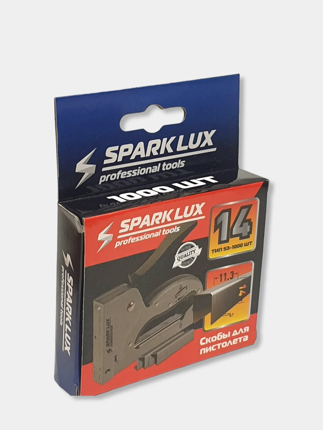 Скобы для строительного степлера SparkLux, пистолета, закаленные, тип 53, 1000 шт, 5 размеров