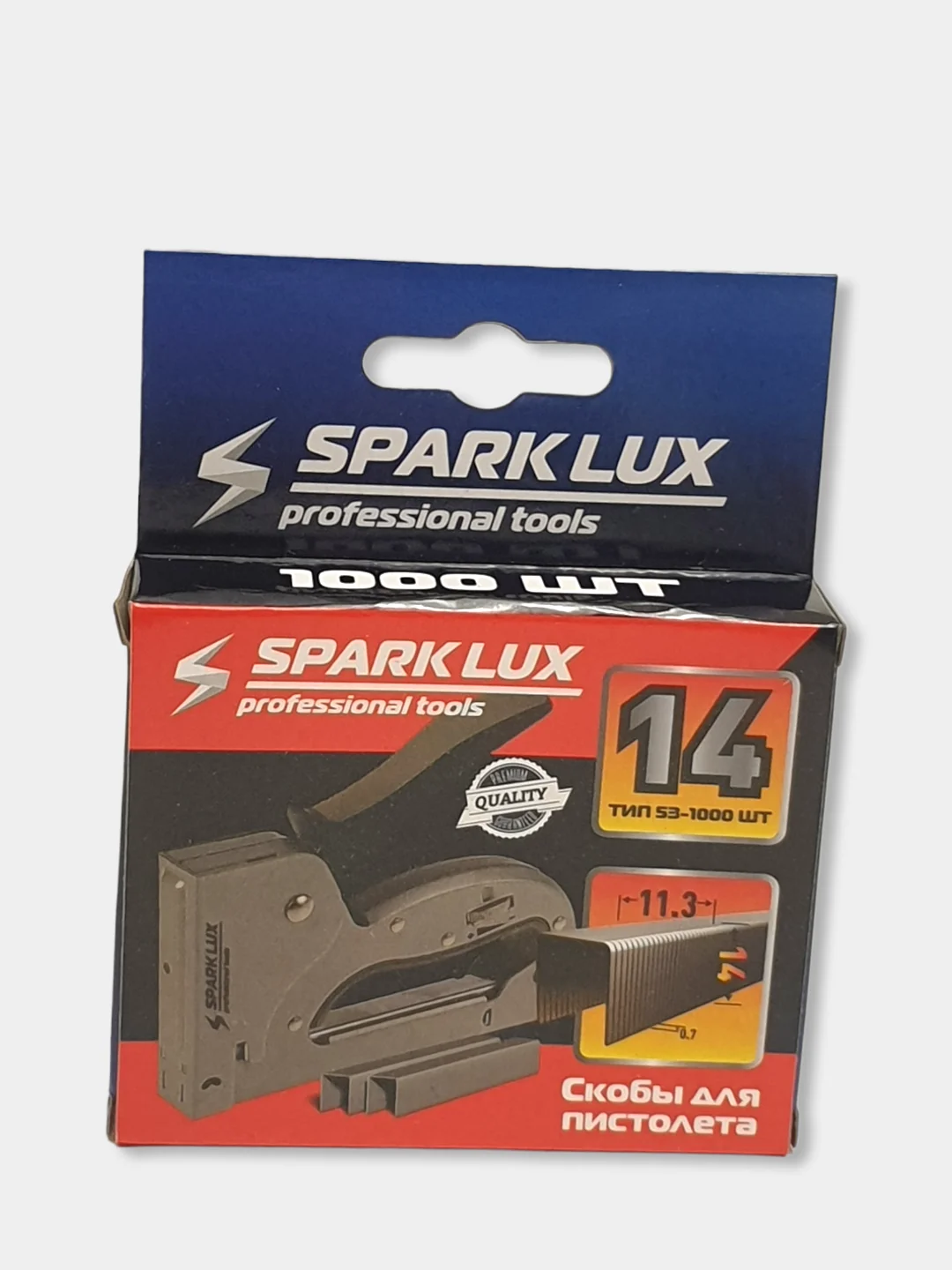 Скобы для строительного степлера SparkLux, пистолета, закаленные, тип 53, 1000 шт, 5 размеров