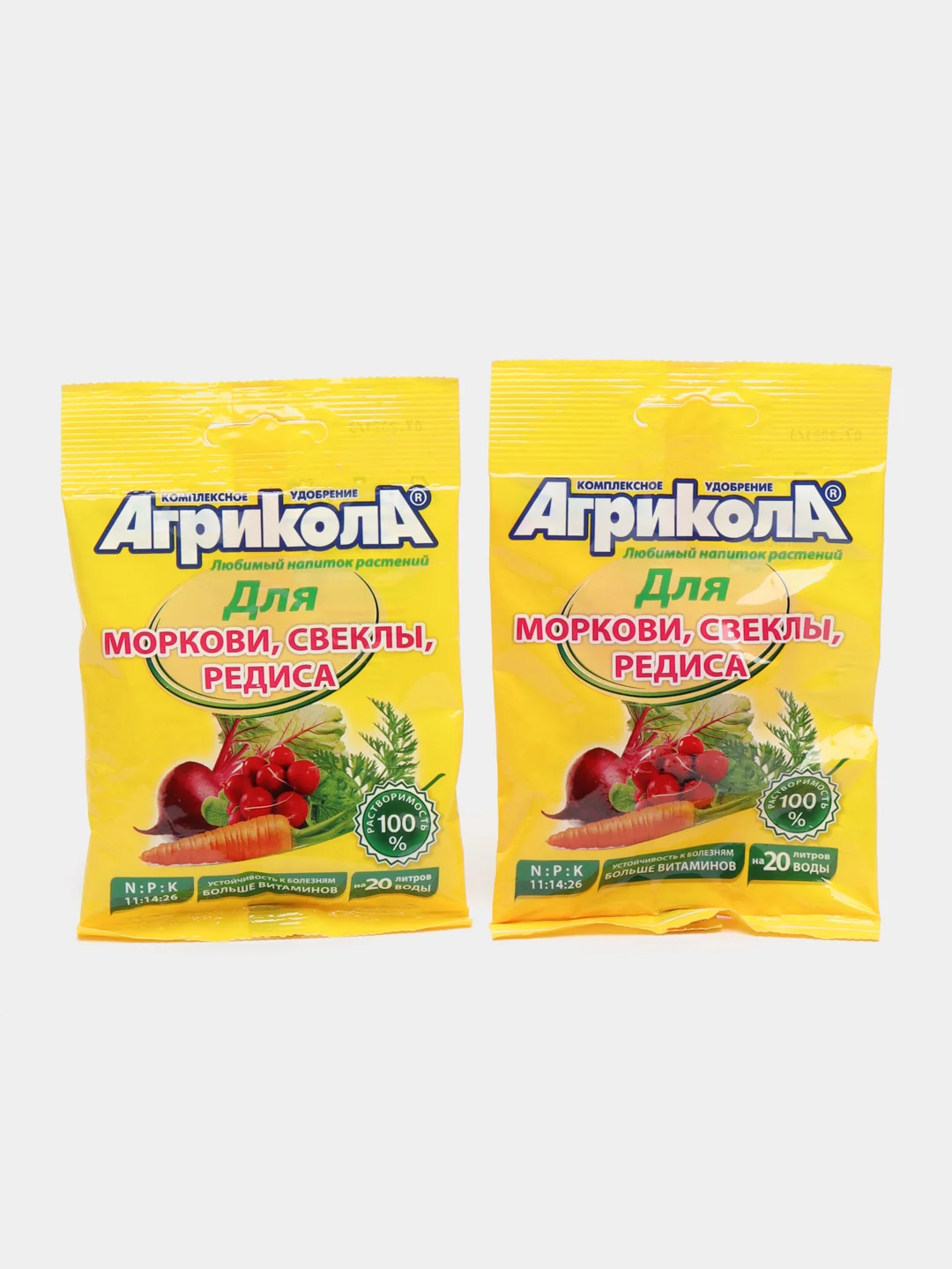 Набор 2 шт удобрение для моркови, свеклы, редиса Агрикола, 2х50гр