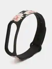 Коралловый меланж силиконовый ремешок для Xiaomi mi band 3 / 4 / 5 / 6 / 7 принты с цветами