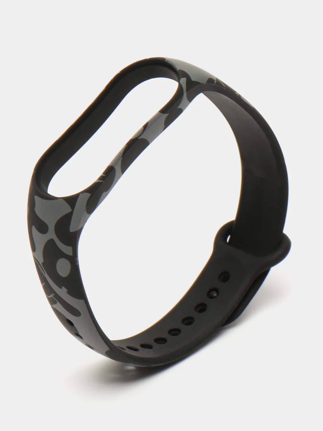 Угольный силиконовый ремешок с принтом для Xiaomi Mi Band 7 / 3 / 4 / 5 / 6