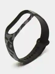 Угольный силиконовый ремешок с принтом для Xiaomi Mi Band 7 / 3 / 4 / 5 / 6