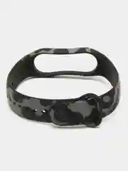 Угольный силиконовый ремешок с принтом для Xiaomi Mi Band 7 / 3 / 4 / 5 / 6