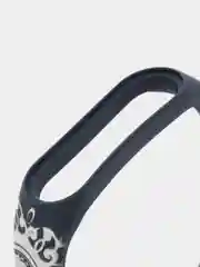 Аметистовый силиконовый ремешок для Xiaomi mi band 3 / 4 / 5 / 6 / 7 принты с цветами