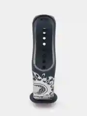 Аметистовый силиконовый ремешок для Xiaomi mi band 3 / 4 / 5 / 6 / 7 принты с цветами