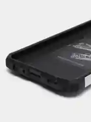 Серебряный чехол противоударный Samsung Galaxy A23, Самсунг Галакси А23 с металлической подставкой