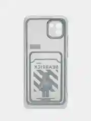 Угольный чехол Samsung Galaxy A03 (Самсунг Галакси А03) прозрачный с карманом для карты, с рисунком
