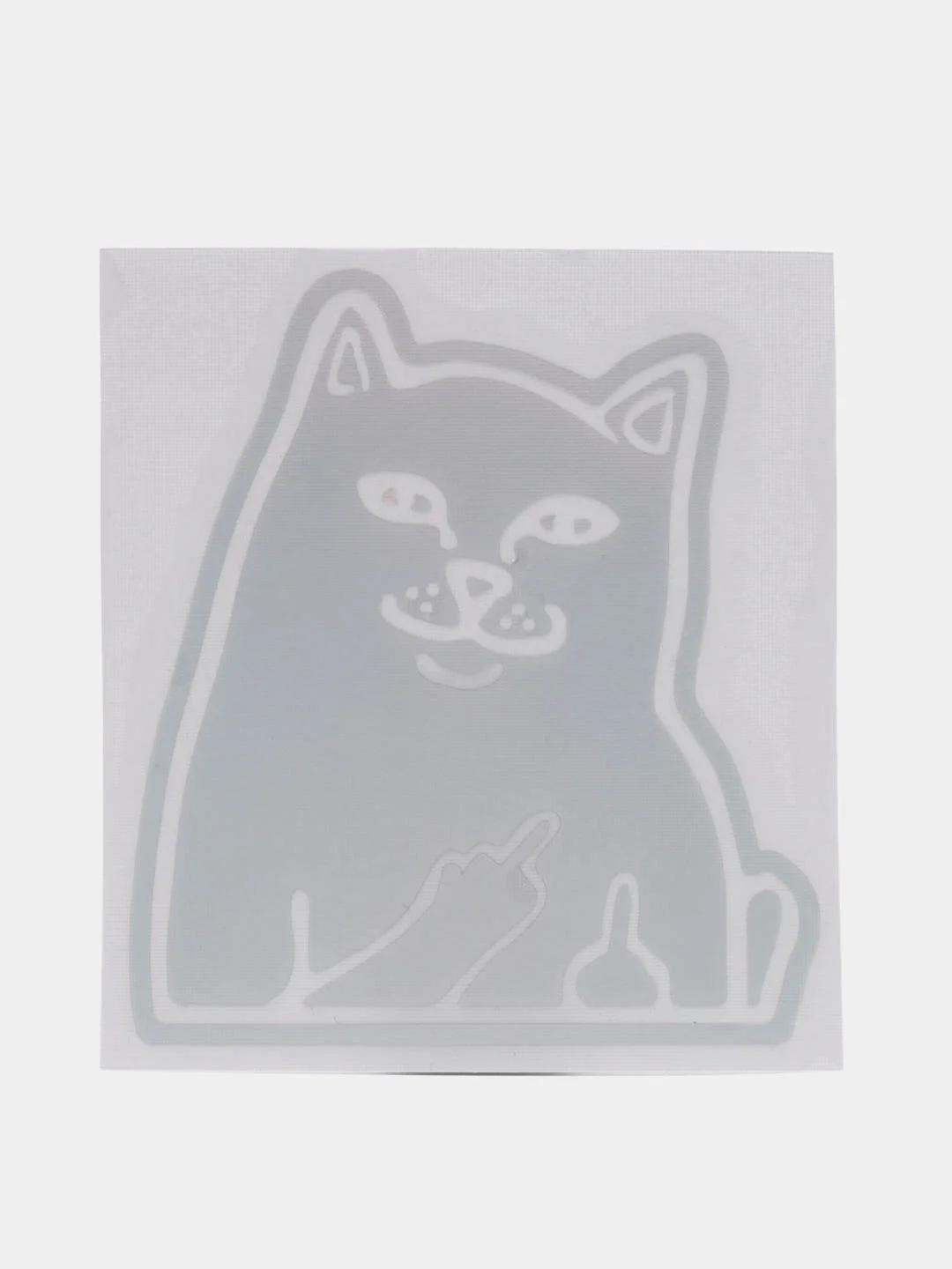 Ледяной наклейка голографическая Lord Nermal "Кот показывает факи", без фона