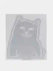 Ледяной наклейка голографическая Lord Nermal "Кот показывает факи", без фона