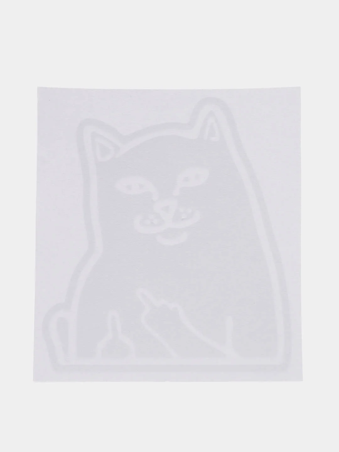 Ледяной наклейка голографическая Lord Nermal "Кот показывает факи", без фона