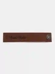 Коричневый бирка с кнопкой Hand made для вязанных изделий. Для рукаделия
